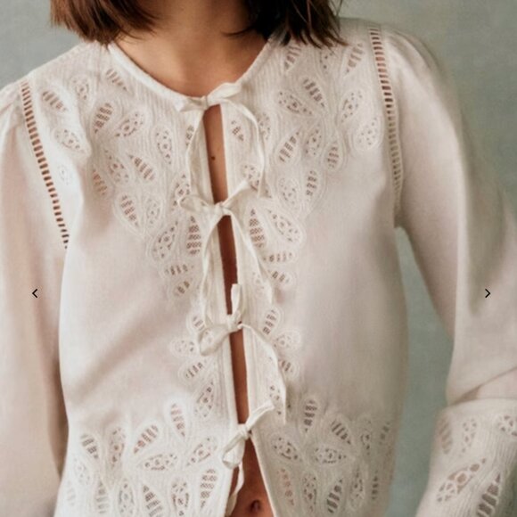 Sezane Odelia Blouse NWT Size 6/38 - Picture 3 of 11